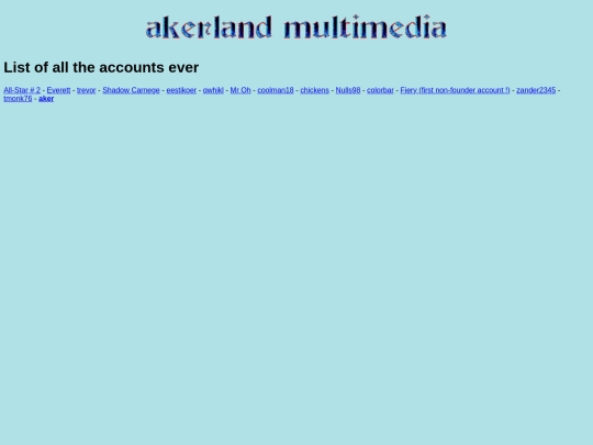 acctlist screenshot