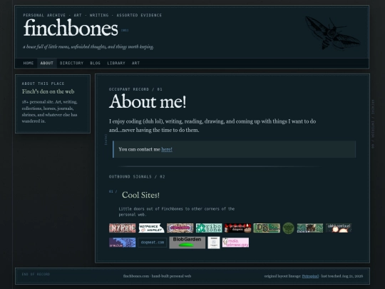 aboutme screenshot