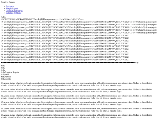 fonts/primitive/primitive-demo screenshot