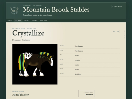 stables/residents/crystallize screenshot