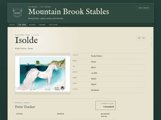 stables/residents/isolde screenshot