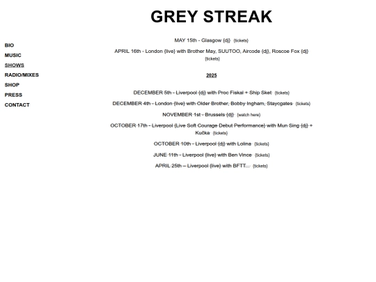 SHOWS screenshot