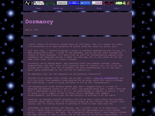 blog/entries/dormancy screenshot