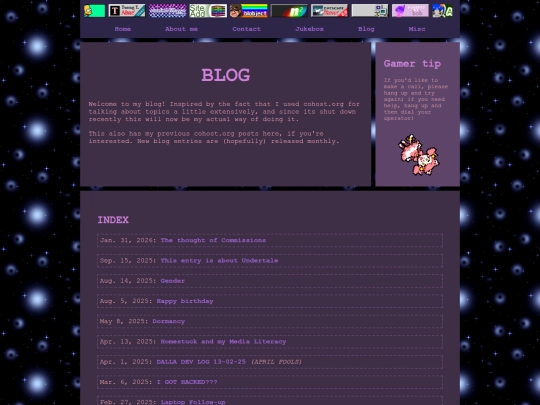 blog screenshot
