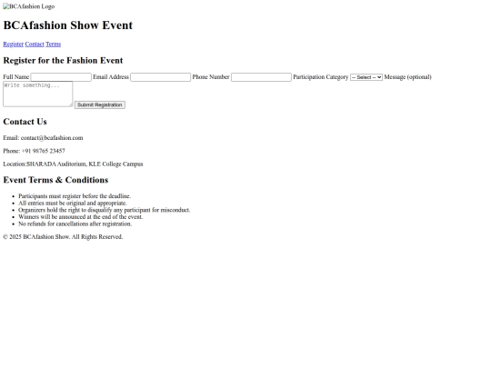 BCAfashion Show Event screenshot