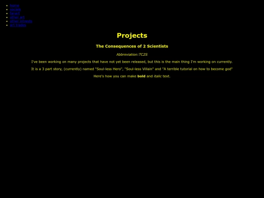 projects screenshot