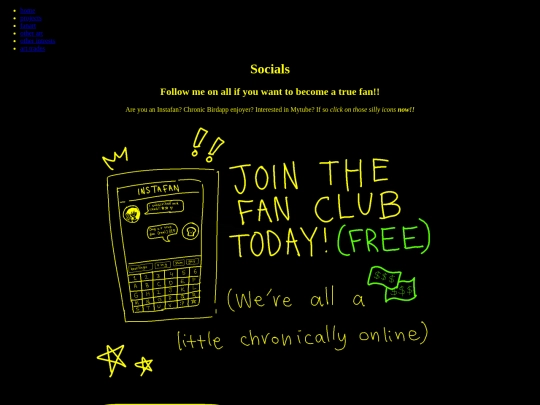 socials screenshot