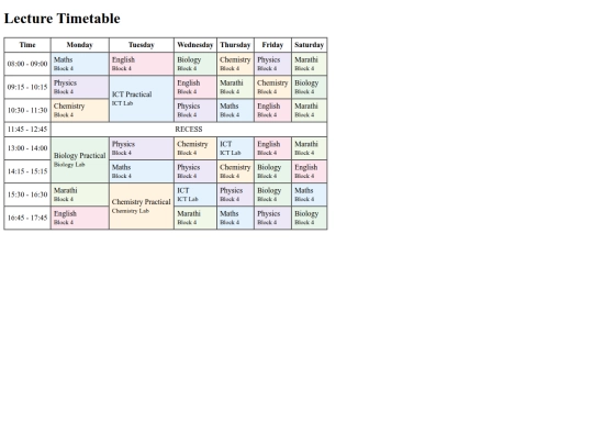 table screenshot