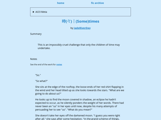fics/sometimes screenshot
