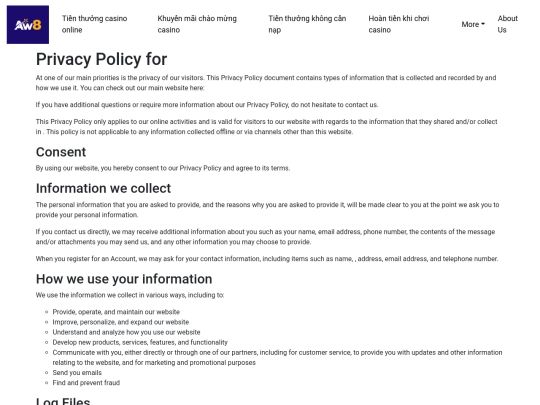 khuyenmaiaw8/privacy-policy screenshot
