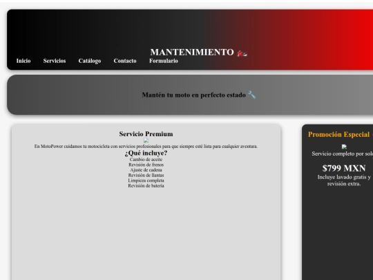 Mantenimiento screenshot