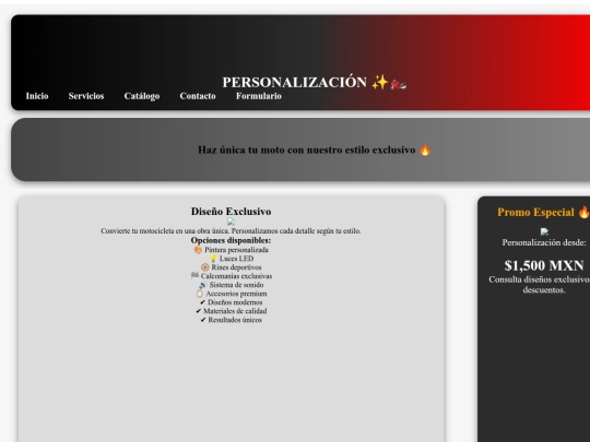 Personalizacion screenshot
