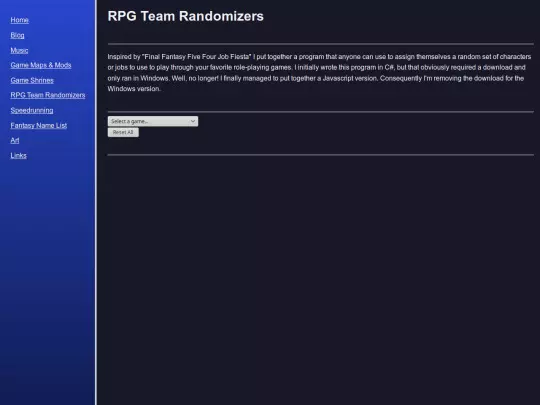 gaming/teamrandomizer screenshot