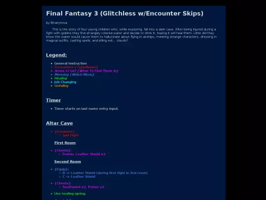 speedrun/routes/ff3_glitchlessEC screenshot