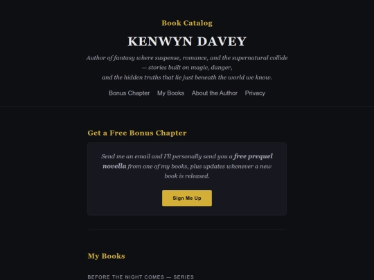 kenwyn-davey-signup screenshot
