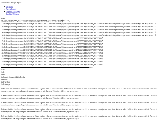 applegaramond-light-demo screenshot