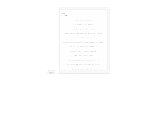 poetry/snow screenshot