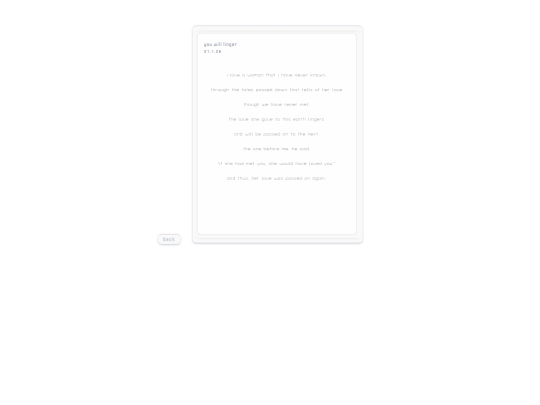 poetry/you will linger screenshot