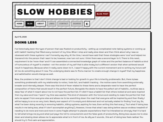 blog/posts/doing-less screenshot