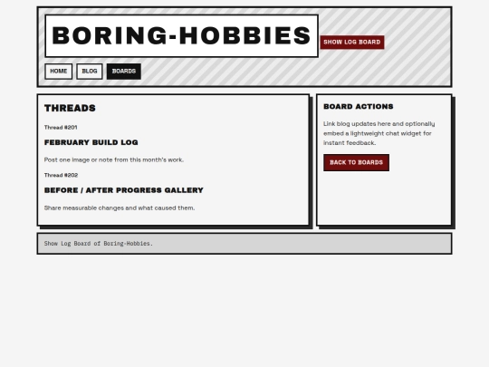 boards/show-log screenshot