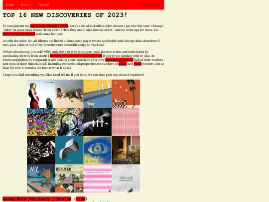 music/2023discoveries screenshot