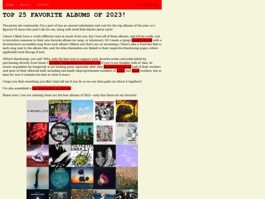 music/2023faves screenshot