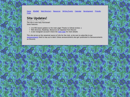 blog/siteupdate screenshot