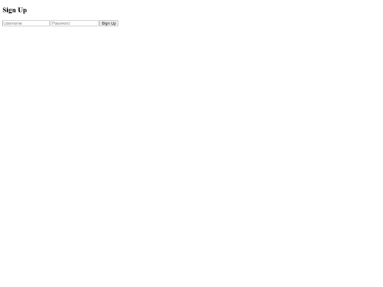 signup screenshot