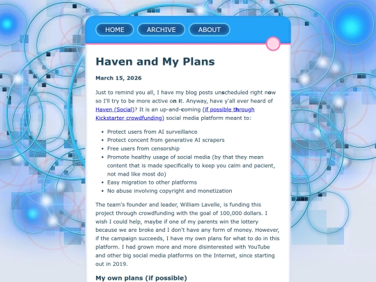 posts/2026-03-15-Haven-and-My-Plans screenshot