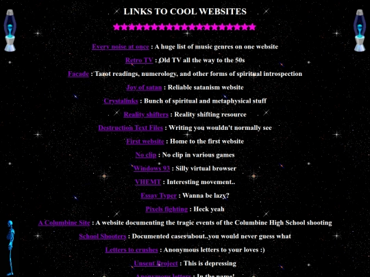 links screenshot