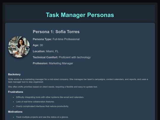 personas screenshot
