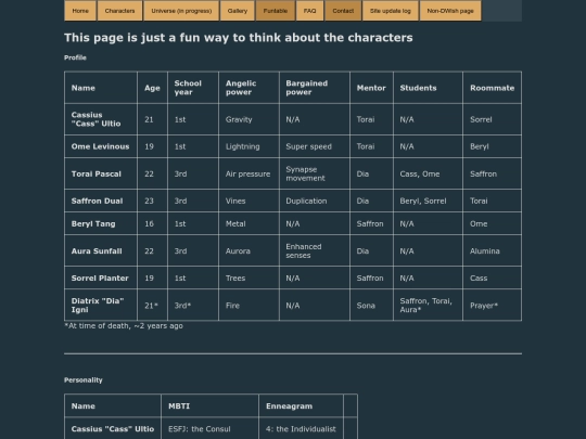 table screenshot