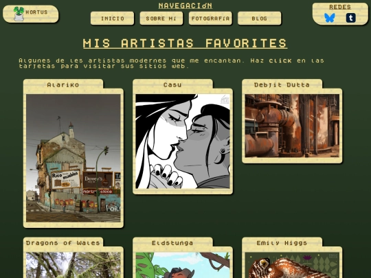 Pages/fav-artists screenshot