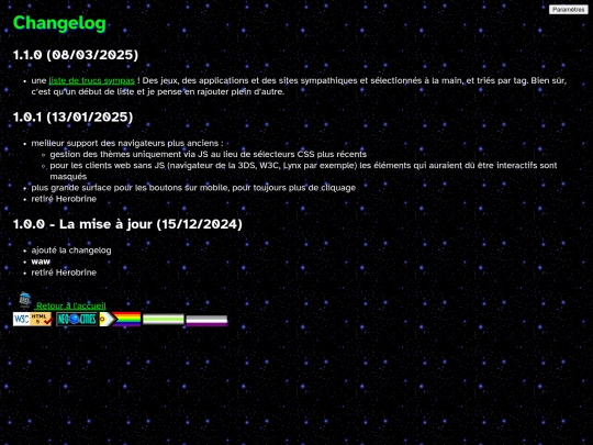 changelog screenshot