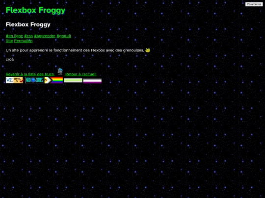 trucssympas/truc/sites/flexboxfroggy screenshot