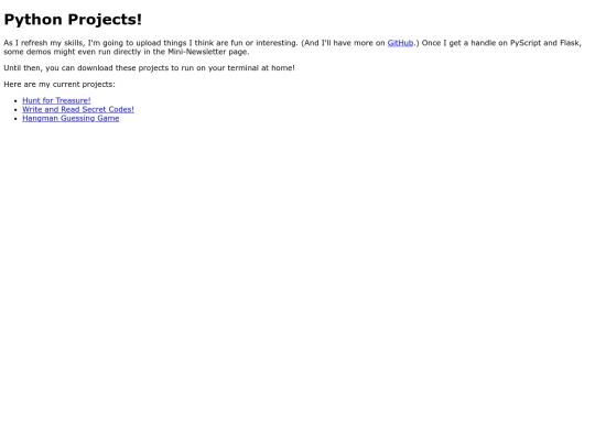Python_Projects screenshot