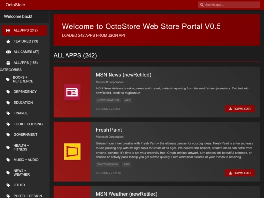 OctoStore/octostore screenshot