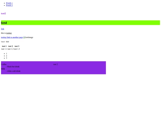 test screenshot