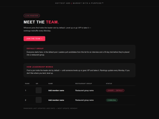 team screenshot