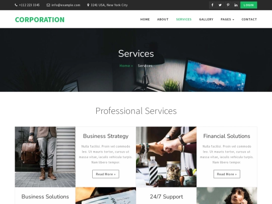 services screenshot