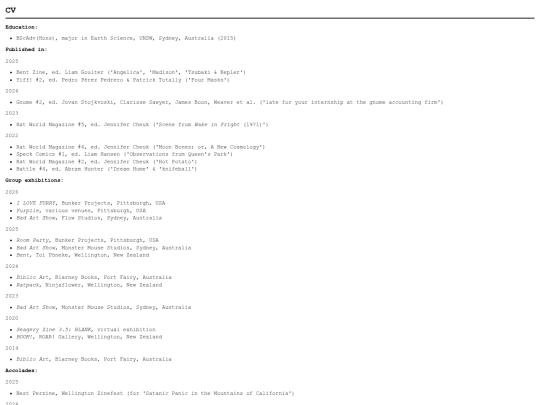 about/cv screenshot