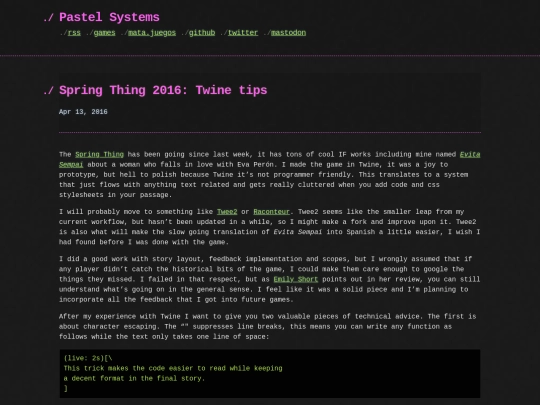 2016/04/13/Spring-Thing-2016-Twine-tips screenshot