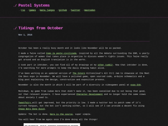 2016/11/01/Tidings-from-October screenshot