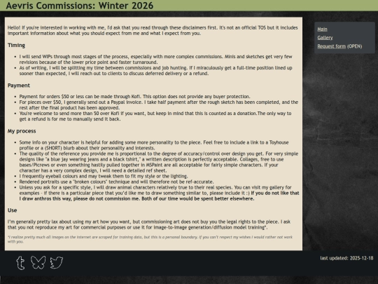 comms/disclaimers screenshot