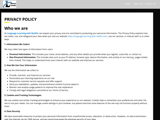 privacy-policy screenshot