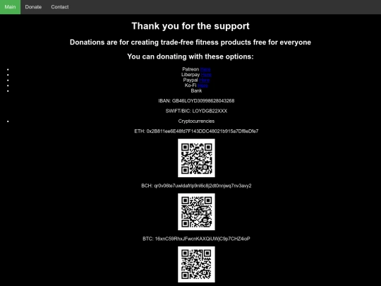 donationen screenshot