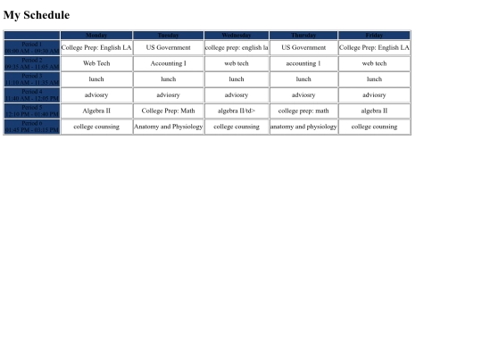 myschedule screenshot