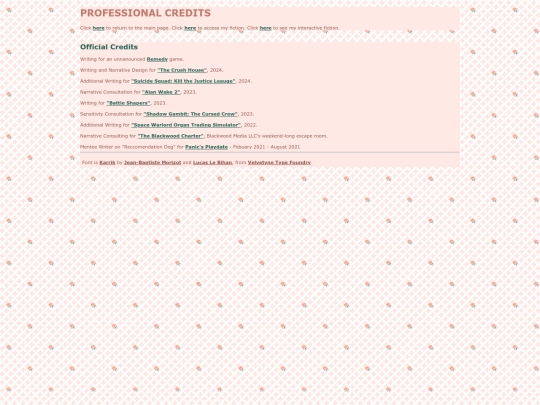 professional_credits screenshot