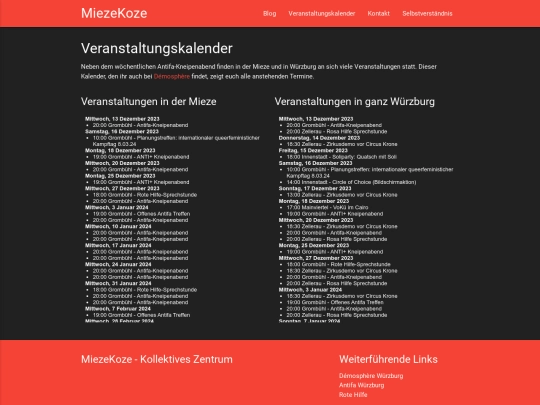 veranstaltungskalender screenshot