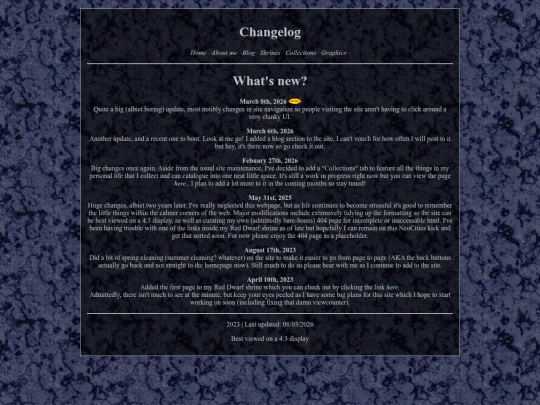 changelog screenshot